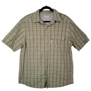 Columbia Omni-Shade Green Plaid Button Down Shirt